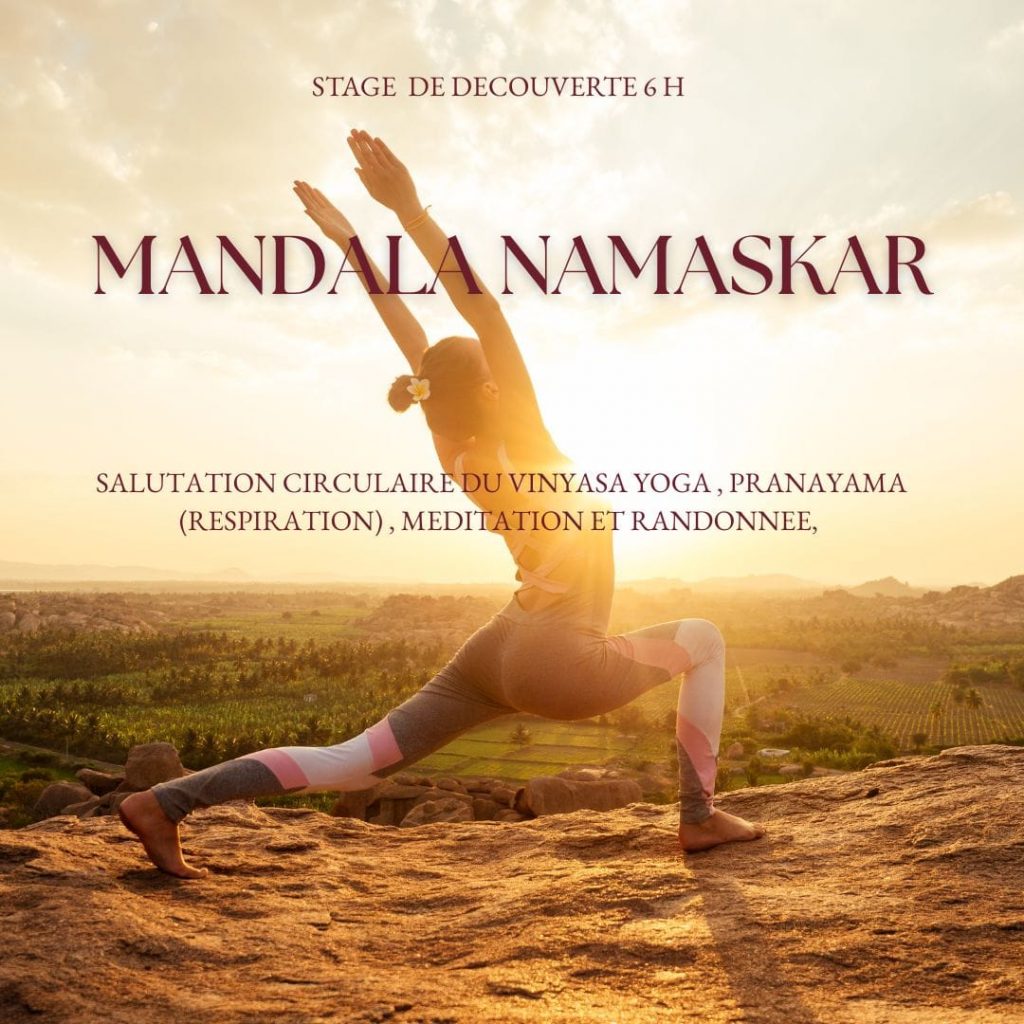 Stage de Vinyasa Yoga Mandala Namaskar et Dancing Warrior à Ensuès-la-Redonne face aux calanques de Marseille